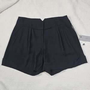 NWT JLo Jennifer Lopez Black Pleated Cuffed Dress Pants